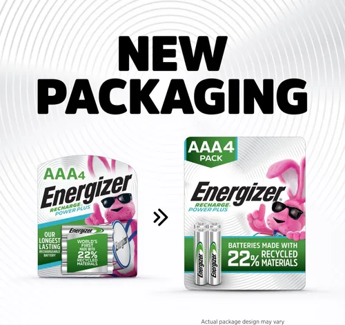 Vista 8 de Baterías AAA recargables universales Energizer Recharge (paquete de 8), baterías Triple A