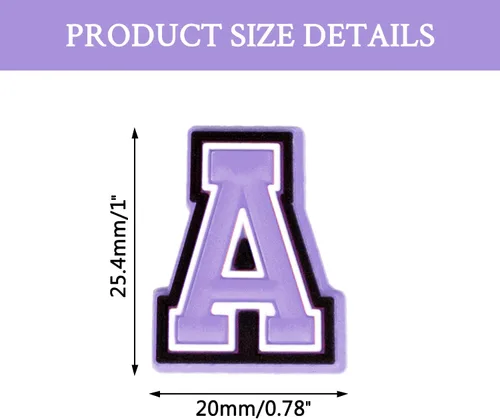 Vista 3 de 74 Pack Letter Decoration Charms 0-9# Number, Alphabet ABC-Z Characters, Sports Home Decoration DIY for Boy Girl Teens Men Women and Adults