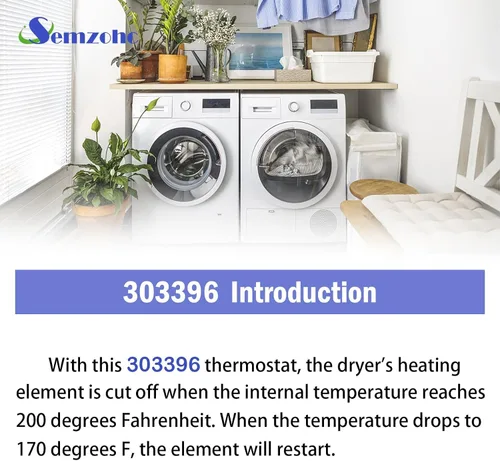 Vista 3 de 303396 WP303396 Secador Termostato de Límite Alto L200-30F Ajuste para May-Tag Secador MDE7600AYW, PS2029367 AH2029367 EA2029367