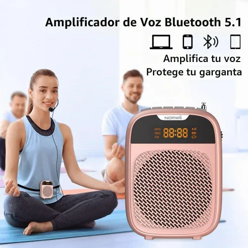 Vista 5 de Norwii Mini amplificador de voz recargable portátil para profesores
