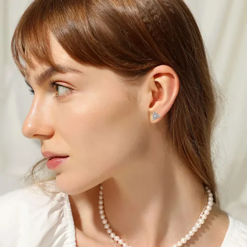 Vista 2 de Bestyle Pendiente celta de plata de ley 925 con piedras para mujeres y niñas, bonito adorno de nudo celta con piedra natal encanto, joyería