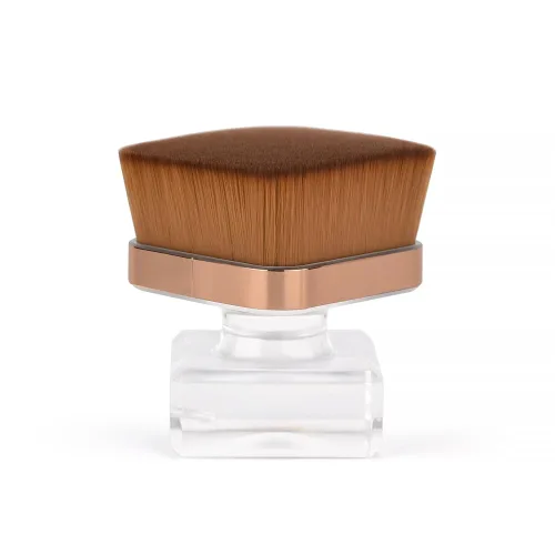 Vista 8 de KADS Cepillo para polvo de uñas, cepillo de maquillaje con forma de flor, base de cristal, cepillo de limpieza de uñas, herramienta de cepillo