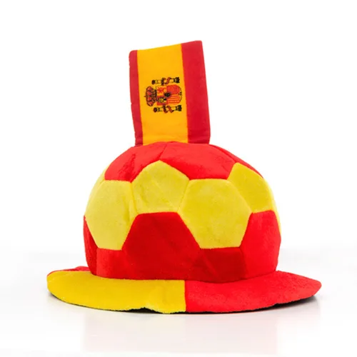 Vista 3 de Gorro Balón de Fútbol con Bandera de España en Relieve Th3 Party