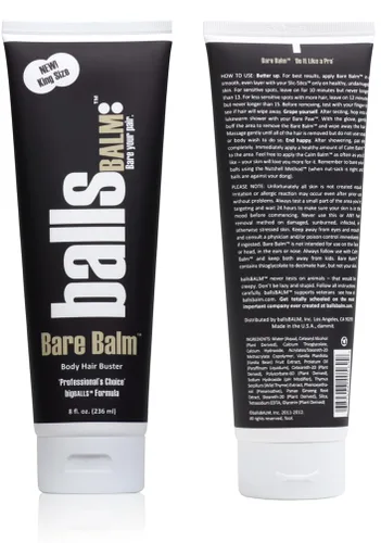 Vista 2 de Bare Balm - Crema para el manejo del vello corporal (elección del profesional Fórmula Big Balls)