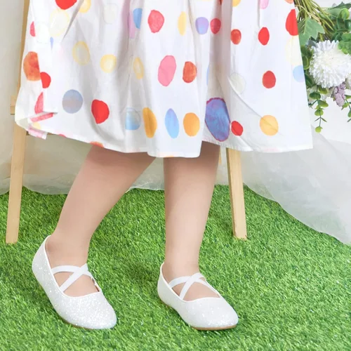 Vista 2 de Otter MOMO Zapatos planos de bailarina para niñas pequeñas y niñas pequeñas, zapatos de vestir para fiesta escolar