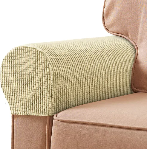 Vista 17 de Fundas de poliéster de alta elasticidad para reposabrazos de sofá, fundas impermeables para muebles, tela de elastano antimanchas, juego de 2