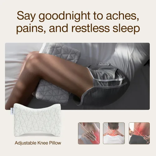 Vista 3 de Almohada Coop Home Goods. Ortopédica, ajustable, contorneada con espuma de memoria para las rodillas