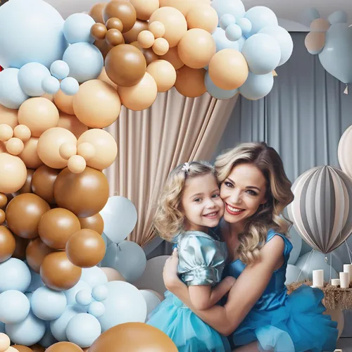 Vista 8 de ECEAE Kit de arco de globos con tema de oso color azul claro, beige, marrón claro y marrón, globos crema, guirnalda de globos para decoración