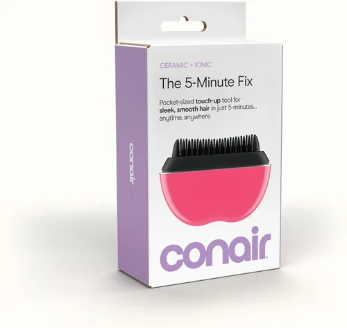 Vista 9 de Conair - Cepillo de alisado iónico de cerámica, cepillo portátil para control de encrespamiento, cepillo de peinado para brillo, 2 ajustes de calor