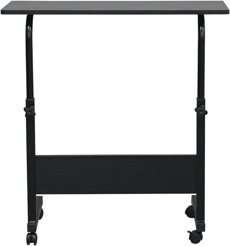 Vista 10 de Mesa auxiliar móvil, carrito de escritorio para laptop, mesa ajustable sobre la cama con ruedas, soporte de computadora para cama, sofá, sala
