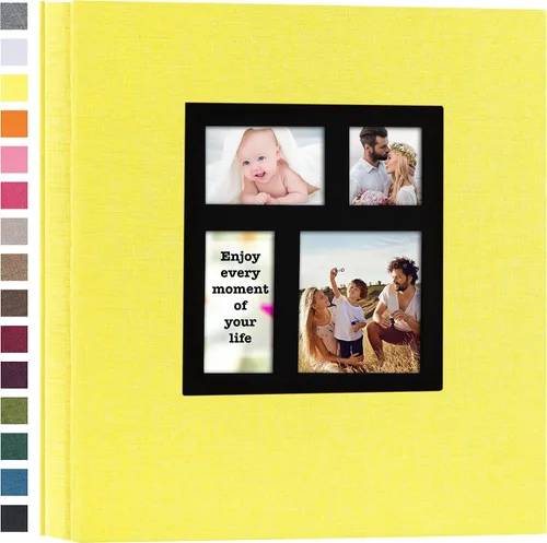 Vista 11 de Potricher - Álbum de fotos de 4x6 pulgadas, 600 fotos, con tapa de lino, gran capacidad, álbumes de fotos para recuerdos familiares, bodas, Beige