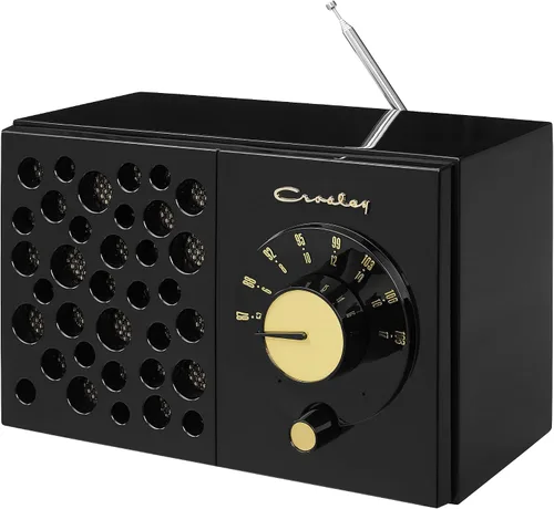 Vista 2 de Crosley CR3042A-BK Maverick Radio AM/FM portátil con receptor Bluetooth, color negro