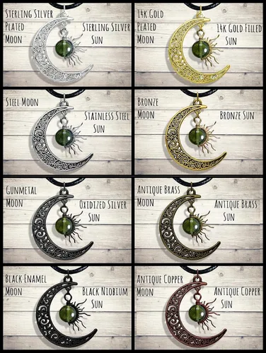 Vista 4 de Real Colombian Emerald Silver Celtic Moon Gemstone Pendant- Small Pendant, Bracelet Charm- May Birthstone Celestial Jewelry With Certificate of
