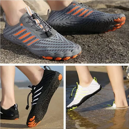 Vista 3 de Zapatos de playa para hombre y mujer, zapatos de senderismo descalzo, ligeros, para rafting, roca, río, zapatos de agua para mujer