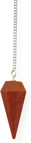 Vista 13 de WholesaleGemShop Péndulo facetado de cristal de piedras preciosas naturales