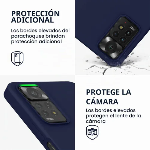 Vista 3 de kwmobile Funda compatible con Xiaomi Redmi Note 11 Pro/Note 11 Pro (5G) / Note 12 Pro (4G) - Funda de silicona TPU con acabado suave - Océano