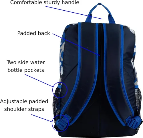 Vista 5 de FUEL Combo de mochila con lonchera 18 pulgadas, de lujo, dos compartimentos, resistente al agua, con bolsillos laterales para botella de agua