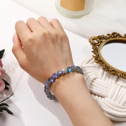Vista 7 de GIEIWIW Healing Bracelet for Women Anxiety Crystal Bracelet Chakra Beaded Bracelets Calming Stretch Bracelet Rose Quartz Crystals Healing Stones