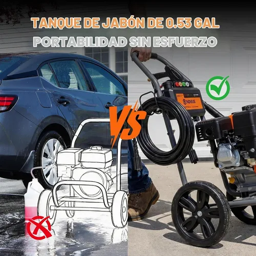 Vista 5 de NOVUS Gas Pressure Washer 3500 PSI 2.6 GPM, 212cc Gas Engine Power Washer