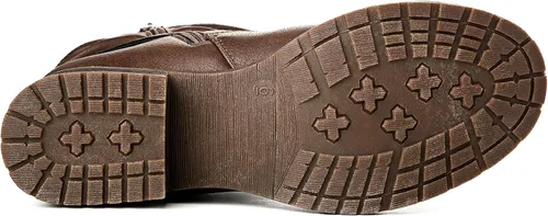 Vista 6 de GLOBALWIN - Botas de vestir a media pantorrilla para mujer, botas de motociclista para mujer