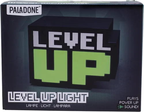 Vista 6 de Paladone Level Up PP8588 - Luz de nivel para juegos con sonido retro, funciona con pilas, multicolor