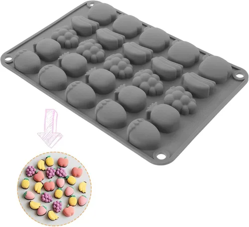 Vista 6 de Molde de silicona térmica para dulces de frutas para cocinar bricolaje, gelatina de chocolate, fondant, dulce de azúcar fácil de fabricar, molde
