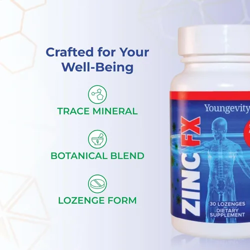 Vista 5 de Youngevity Zinc Fx - Zinc + oligominerales + saúco + astrágalo - Apoyo inmunológico masticable - Altamente absorbente - Delicioso - 30
