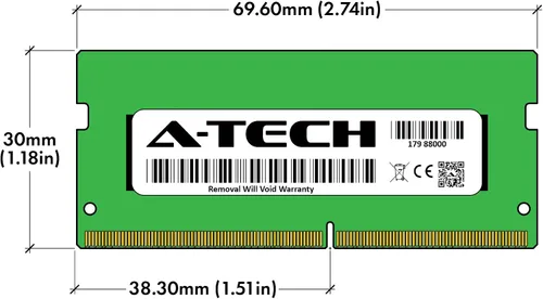 Vista 7 de A-Tech 4GB DDR4 3200 MHz SODIMM PC4-25600 (PC4-3200AA) CL22 Memoria RAM de Laptop No-ECC Módulo