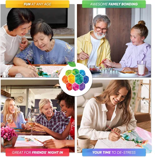 Vista 4 de Opalberry Pintura por números para adultos, lienzo de 16 x 20 pulgadas, kits de pintura para adultos por números en lienzo, pintura por números