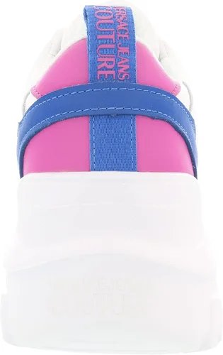 Vista 4 de Versace Jeans Couture White Blue Signature - Tenis de moda para mujer, BlancoAzul