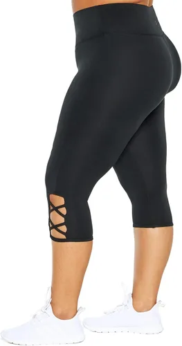 Vista 4 de Balance Collection Womens Legging capri con tiras de tiro alto Glory de talla grande