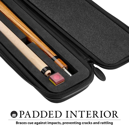 Vista 2 de Casemaster Parallax - Estuche para taco de billar/billar 600D Oxford de poliéster pesado e interior acolchado, capacidad para 1 taco completo de 2