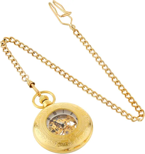 Vista 3 de Charles-Hubert, reloj de bolsillo mecánico chapado en oro Paris, Oro, Mecánico