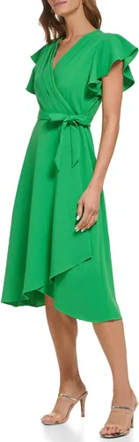 Vista 2 de DKNY Vestido cruzado de imitación para mujer