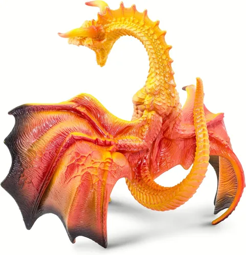Vista 6 de Safari Ltd. Figura de dragón de lava, figura detallada de modelo de plástico de 7.5 pulgadas, divertido juguete de fantasía para niños, niñas