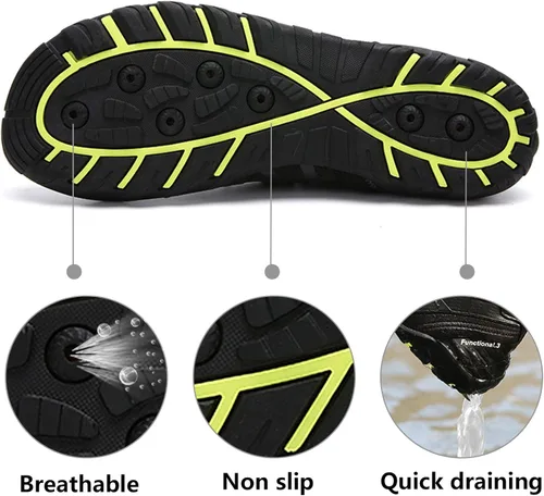 Vista 6 de Zapatos de agua para hombre y mujer, zapatos de agua descalzos, de secado rápido, para playa, natación, buceo, kayak, surf, deportes acuáticos
