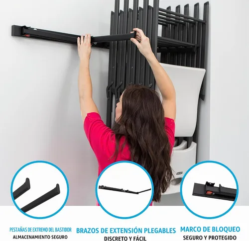 Vista 5 de LIFETIME 80719 Wall Mounted Chair Rack Black