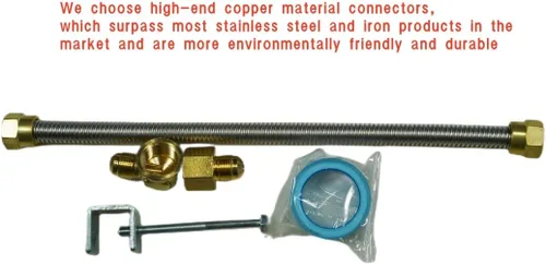 Vista 4 de Quemador Rectángulo de Gas para Hoguera y Chimenea H-Quemador H para Quemador de Chimenea de Gas con 3 Tubos (30.48 cm) Patente Solicitada