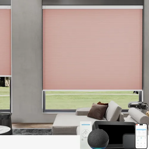 Vista 34 de MYshade Persianas celulares de tamaño personalizado, persianas opacas sin cordones para dormitorio, baño, sala de estar, control de luz, persianas