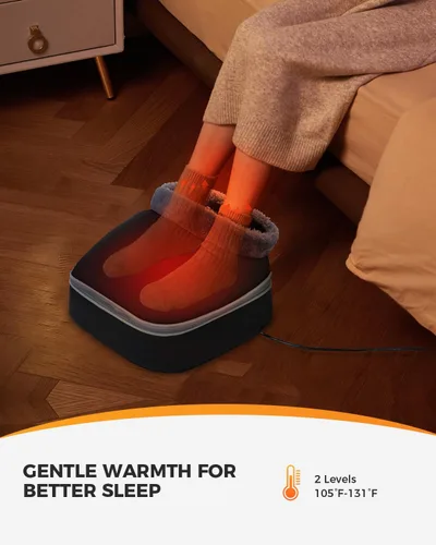 Vista 2 de CooCoCo Masajeador de pies calentado elegible por la FSA, calentador de pies aprobado por la HSA, calentador de pies Shiatsu para fascitis plantar