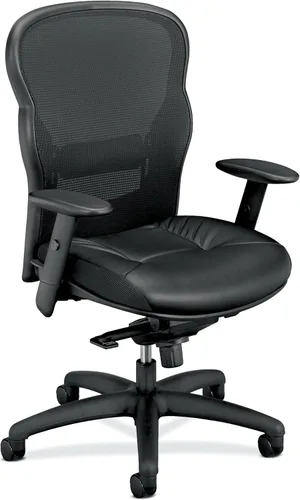 Vista 8 de HON Silla ejecutiva grande y alta con tela de malla y brazos ajustables, negra (VL705)