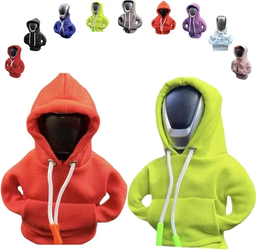 Vista 20 de Funda para palanca de cambios de automóvil, suéter divertido con pomo de palanca de cambios, sudadera con capucha para decoración y protección