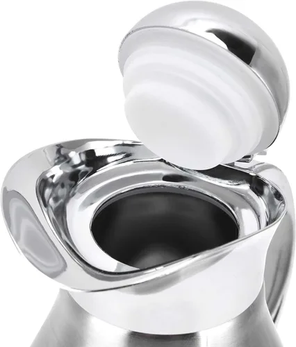 Vista 7 de Jarra térmica de café térmica, olla térmica aislada de acero inoxidable, frasco al vacío de doble pared, termo de café para café, agua caliente, té