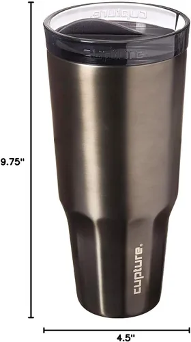 Vista 10 de Cupture Vaso de viaje de acero inoxidable aislado al vacío de 32 oz (gris titanio)