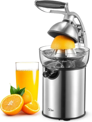 Vista 6 de QCen 500W Juicer Machine Metallic Black y Electric Citrus Juicer Exprimidor Paquete