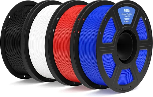 Vista 30 de ELEGOO Filamento PETG para impresora 3D de 0.07 in, color negro, 8.8 lbs