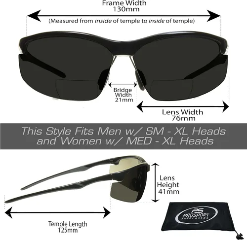 Vista 2 de proSPORT Lector de gafas de sol de seguridad bifocal protector Z87 Sport Cycling Motocicleta