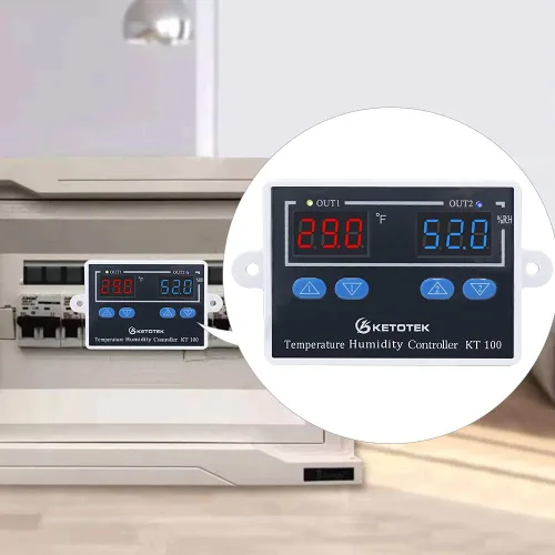 Vista 6 de Control del humidistato del termóstato del regulador 120V de la temperatura