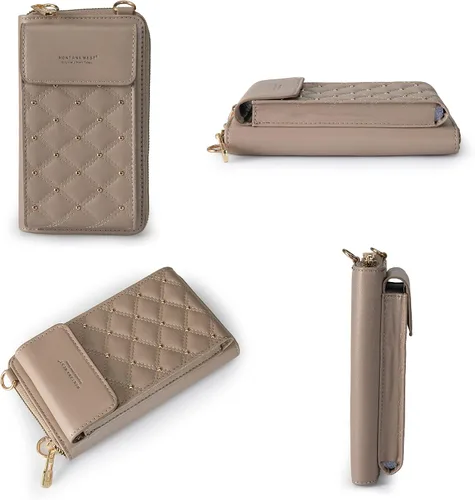 Vista 3 de Montana West Monedero pequeño cruzado para teléfono celular para mujer, con bloqueo RFID, cartera para teléfono celular