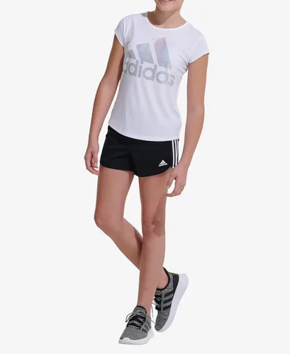 Vista 8 de adidas Pantalón corto de malla Pacer Big 3 Stripe para niña